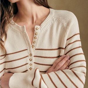 Sezane Leontine Jumper - ecru/camel